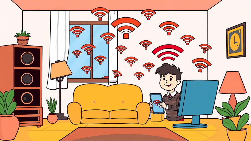 무선 파일 전송 앱으로 자유롭게! (cartoon 스타일)