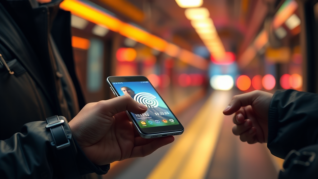 교통카드 사용 방법 (realistic 스타일)