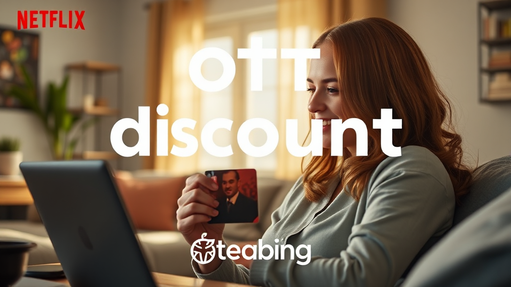 OTT 서비스 할인 꿀팁 (realistic 스타일)