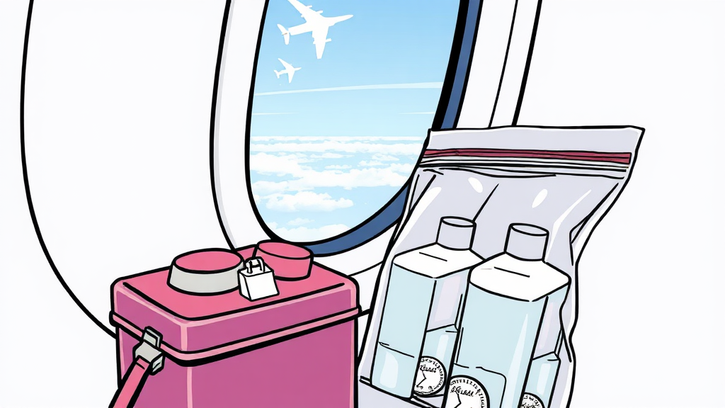 기내 반입 규정, 꼭 지켜주세요! (illustration 스타일)