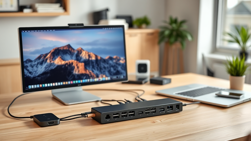 멀티허브 종류별 특징 비교 (realistic 스타일)