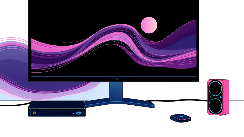 멀티허브 사용 시 주의사항 (illustration 스타일)