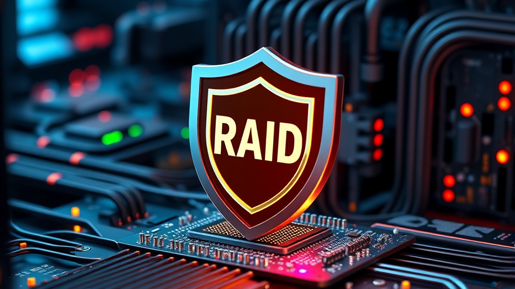 소프트웨어 RAID 특징 (realistic 스타일)