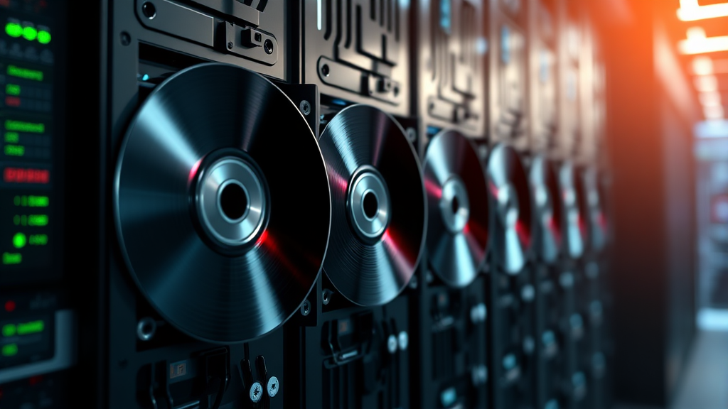 RAID 구성 장점 및 활용 (realistic 스타일)