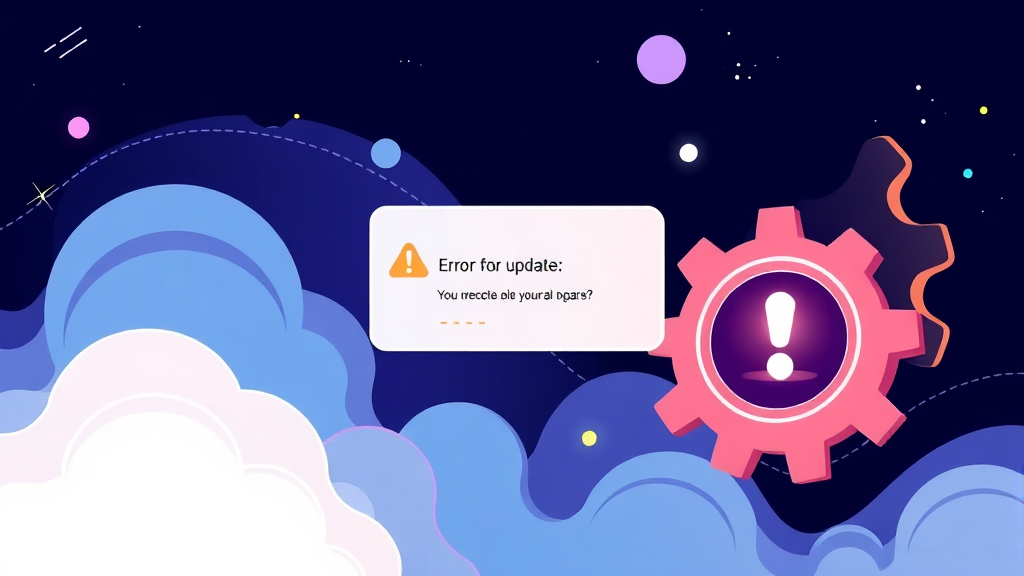 업데이트 문제, FAQ로 해결! (illustration 스타일)