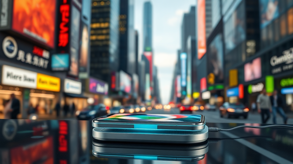 Qi2.2 호환성 및 활용 사례 (realistic 스타일)