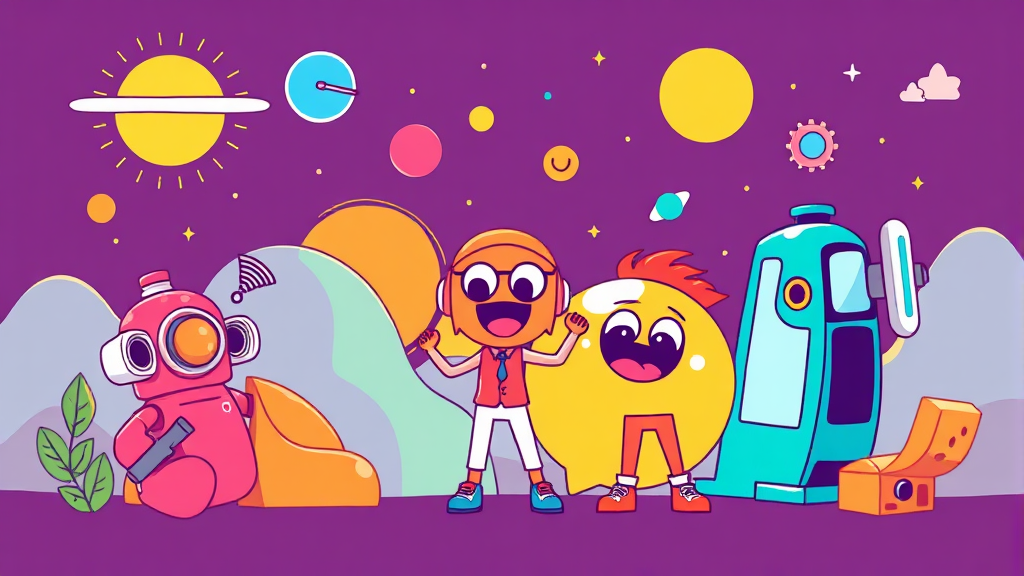 Gemini AI와 다른 AI 툴 비교 (cartoon 스타일)