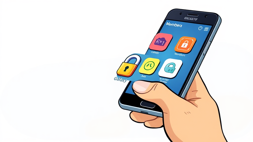 앱 추천 및 앱 관리 (cartoon 스타일)