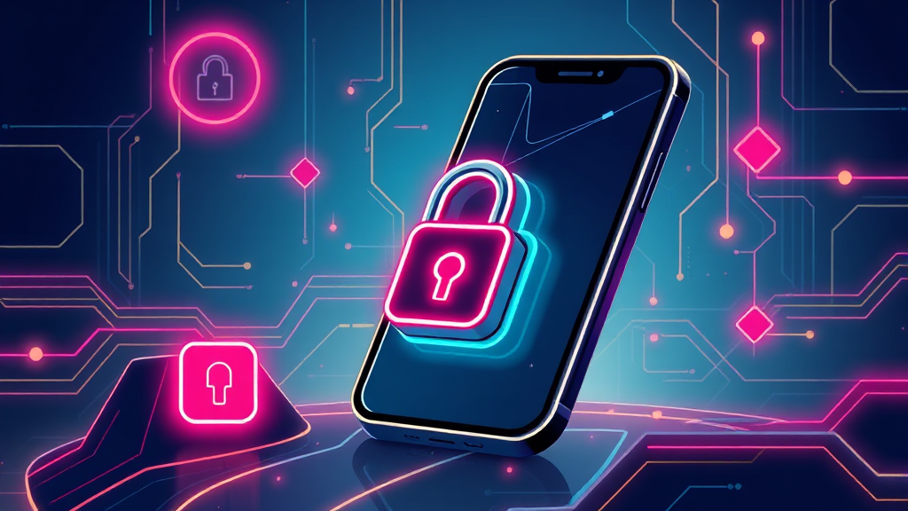 앱 잠금 및 보안 설정 (illustration 스타일)