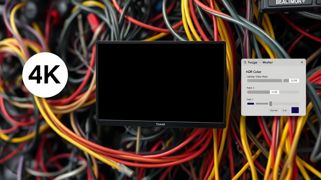 케이블 사용 시 흔한 문제와 해결 방법 (realistic 스타일)