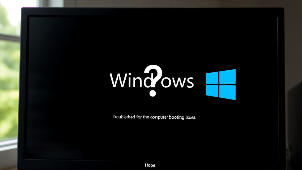 부팅 불가? 문제 진단부터! (realistic 스타일)