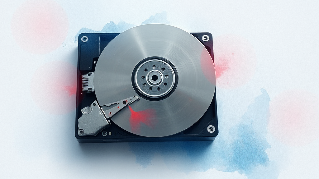 하드디스크 문제, 원인은? (watercolor 스타일)