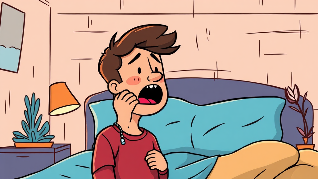 마른 기침이란? (cartoon 스타일)