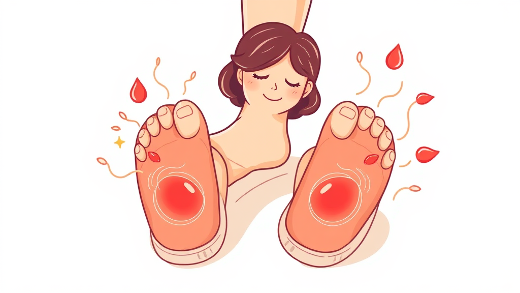 지압슬리퍼 완벽 가이드: 효과, 종류, 선택법, 사용 후기 & Q&A 3 지압슬리퍼, 주요 기능 및 효과 (illustration 스타일)