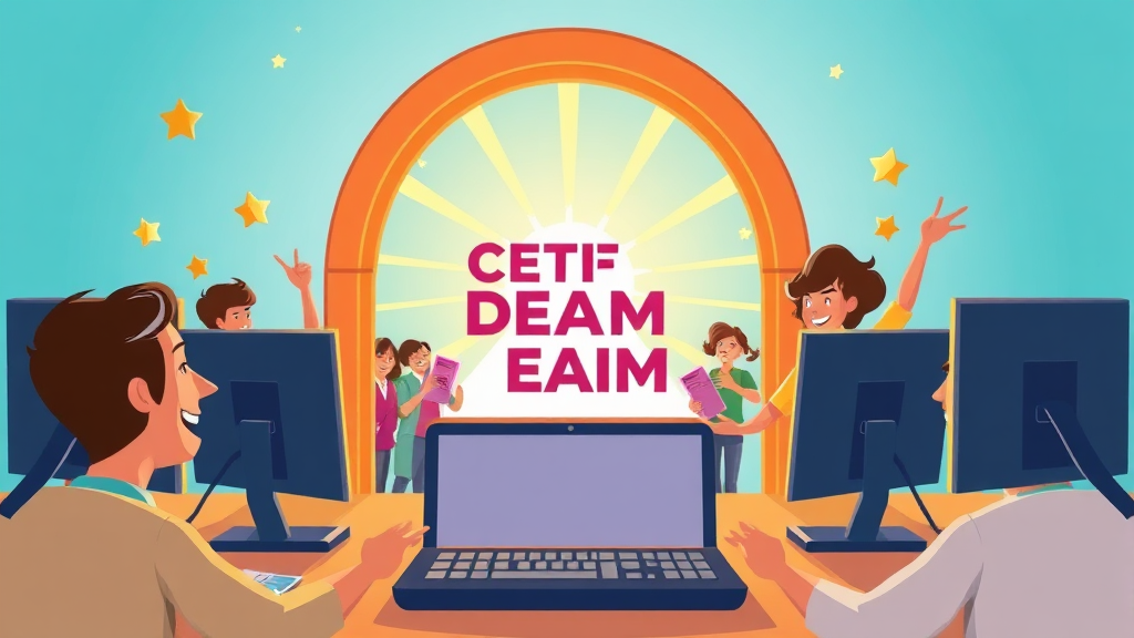 컴활 1급 시험 개요 (cartoon 스타일)