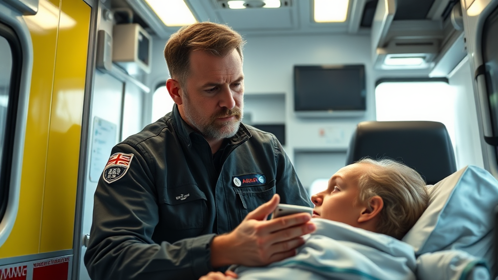 응급 상황, 환자와 보호자는 어떻게? (realistic 스타일)