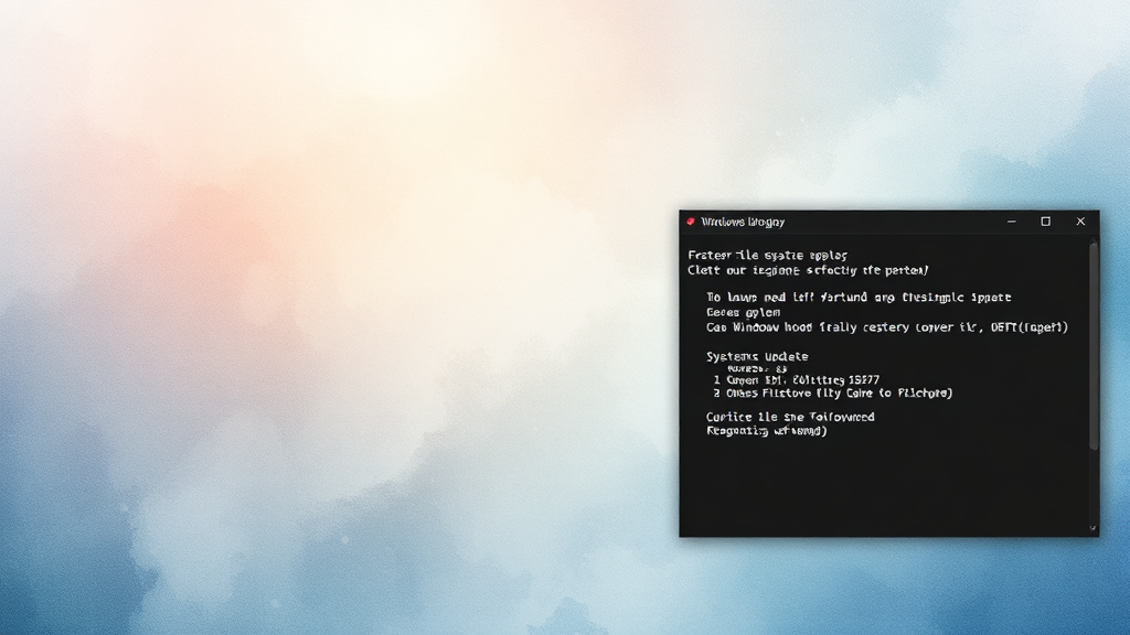 컴퓨터 환경 점검 & 최적화 (watercolor 스타일)