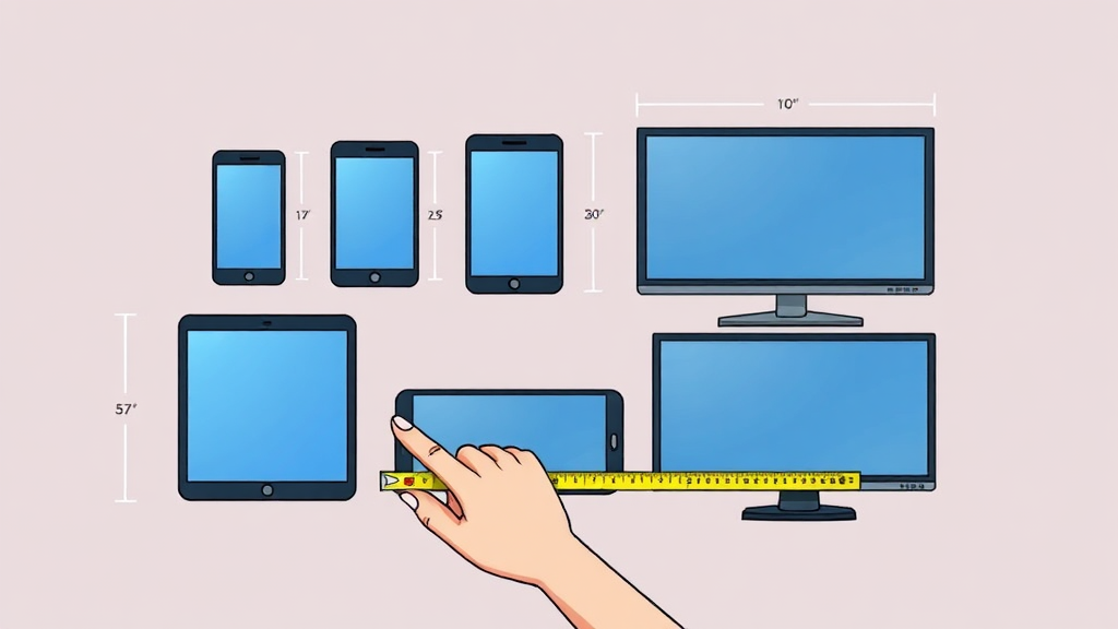 인치 계산 완벽 가이드: 스마트폰부터 TV까지, 내게 맞는 화면 크기 찾기 3 스마트폰, TV, 모니터: 인치별 실제 크기 가늠하기 (cartoon 스타일)