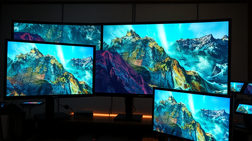 인치 계산 완벽 가이드: 스마트폰부터 TV까지, 내게 맞는 화면 크기 찾기 6 화면 비율, 해상도, 그리고 인치: 최적의 디스플레이 선택 가이드 (realistic 스타일)