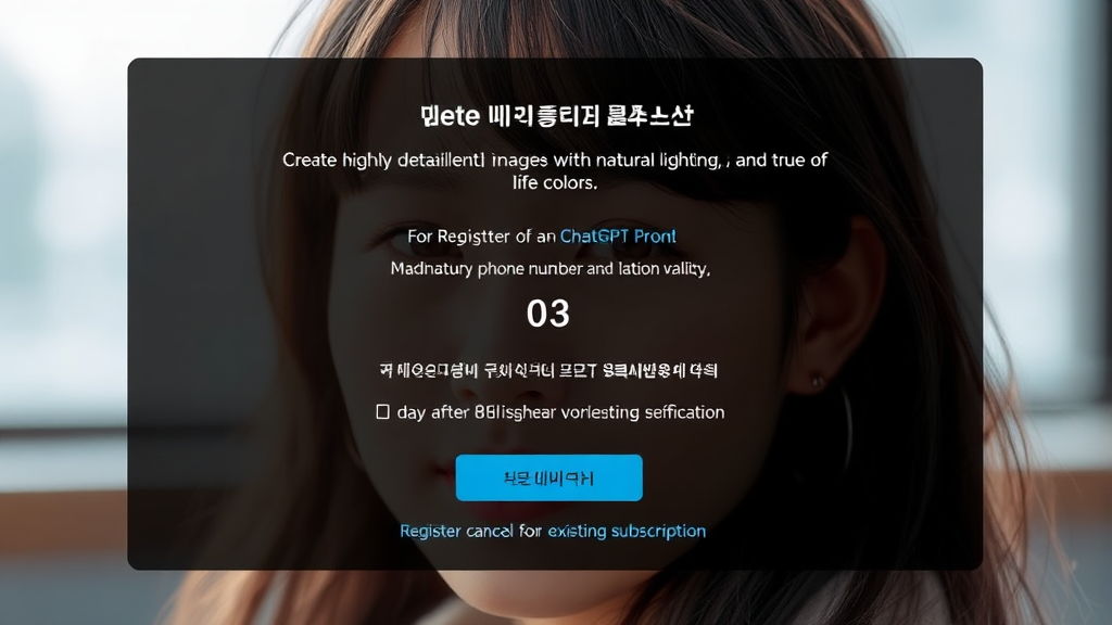 챗GPT 프로 이용권 등록 및 사용법 (realistic 스타일)