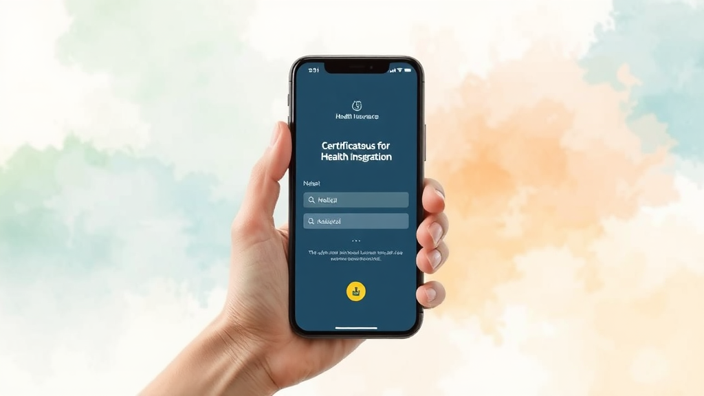 건강보험 자격득실확인서 발급, 온라인부터 모바일까지 완벽 가이드 5 모바일 앱으로 간편하게 발급받는 방법 (watercolor 스타일)