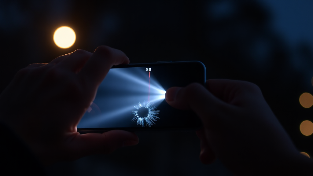 갑자기 불이 꺼졌을 때 유용한 손전등 (realistic 스타일)