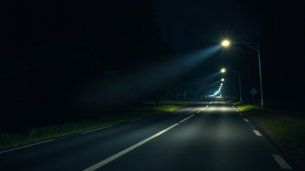 어두운 곳에서 길을 밝히는 갤럭시 손전등 (realistic 스타일)