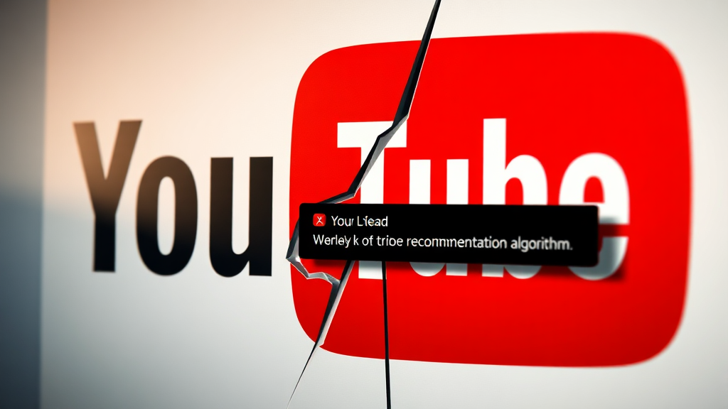 유튜브 장애 원인과 보상, 프리미엄/무료 이용자별 총정리 2 유튜브 접속 장애, 무엇이 문제였나? (realistic 스타일)