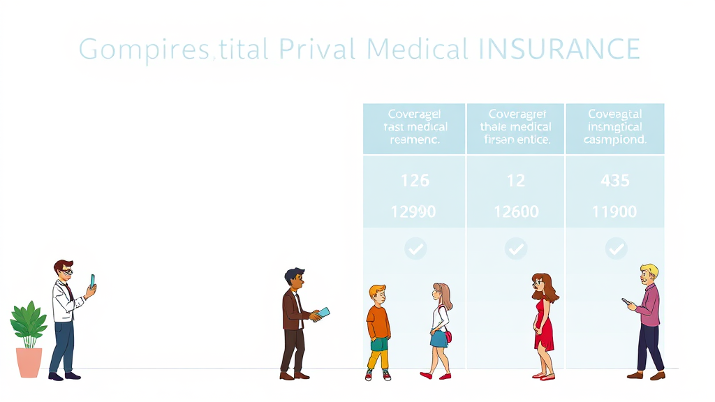 실손보험 세대별 보장 내용 비교 분석 (cartoon 스타일)