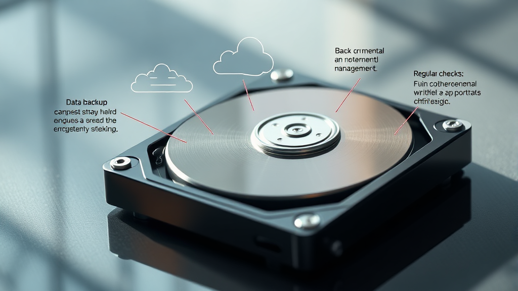 저장 장치 수명 연장 및 관리 팁 (realistic 스타일)