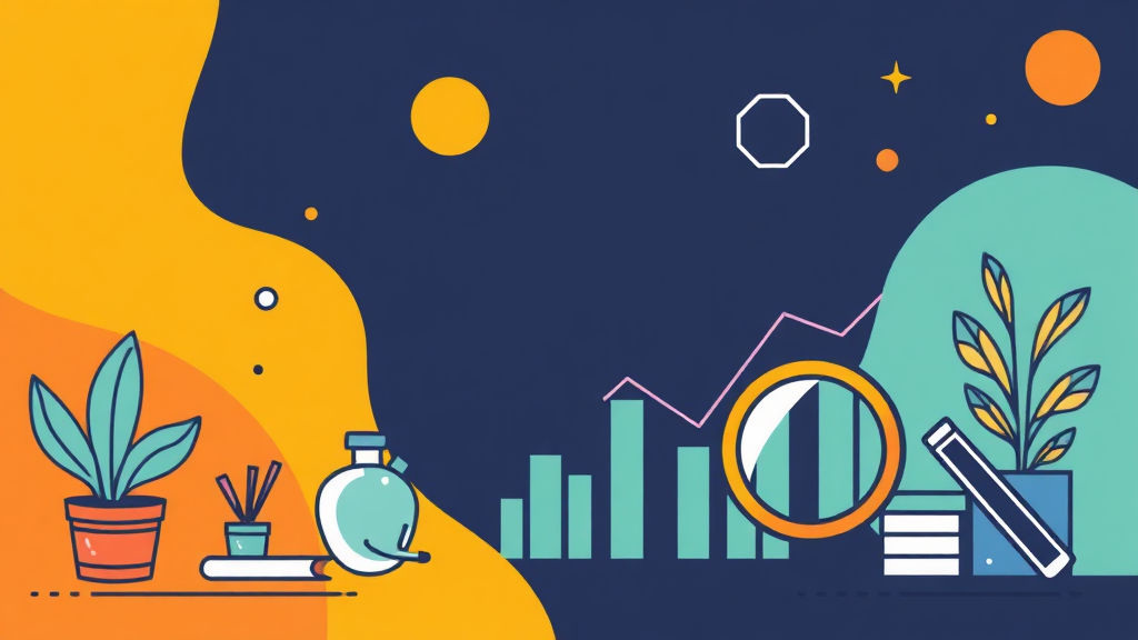 데이터 기반 키워드 분석 도구 활용법 (illustration 스타일)