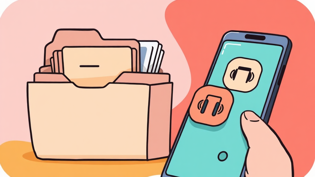 통화 녹음, 어디서 확인하고 어떻게 관리하나요? (cartoon 스타일)