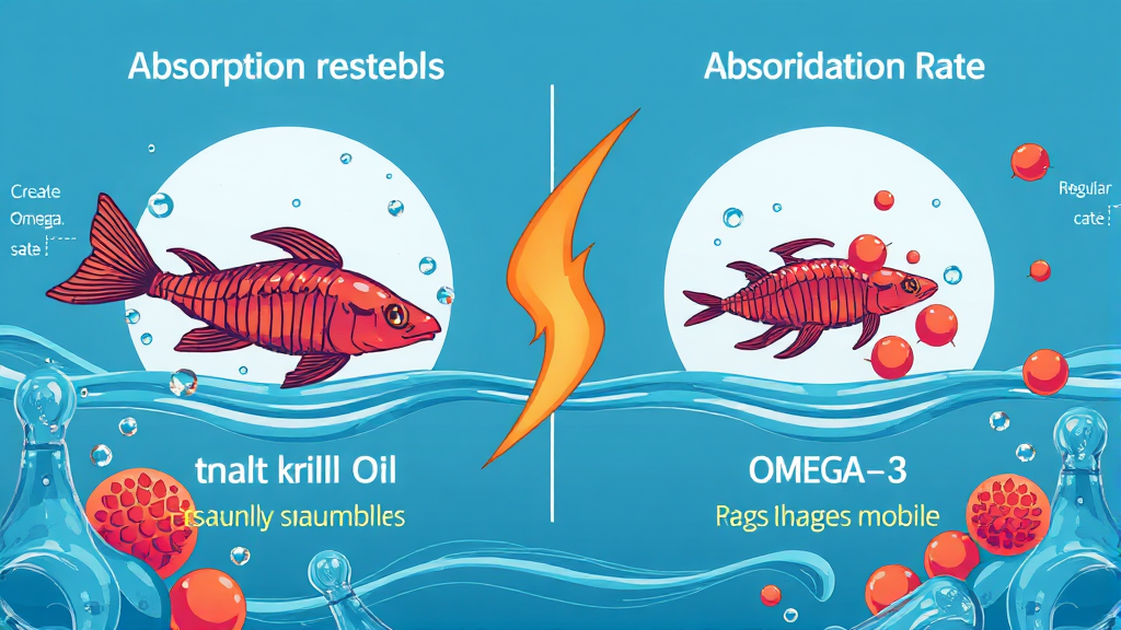 크릴오일과 오메가3, 무엇이 다를까요? (illustration 스타일)