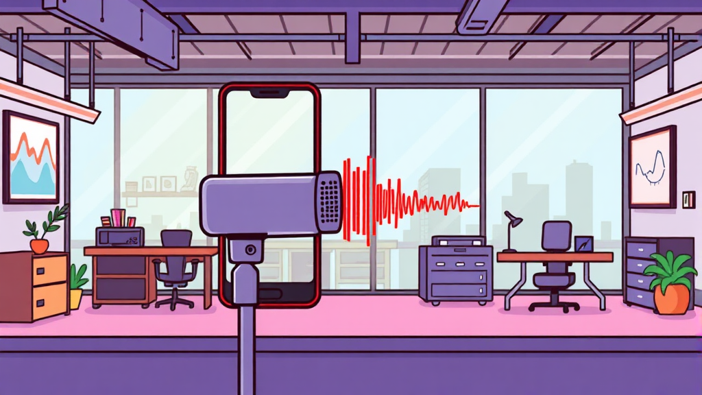 스마트폰 소음 측정 앱, 무엇이든 물어보세요 (cartoon 스타일)