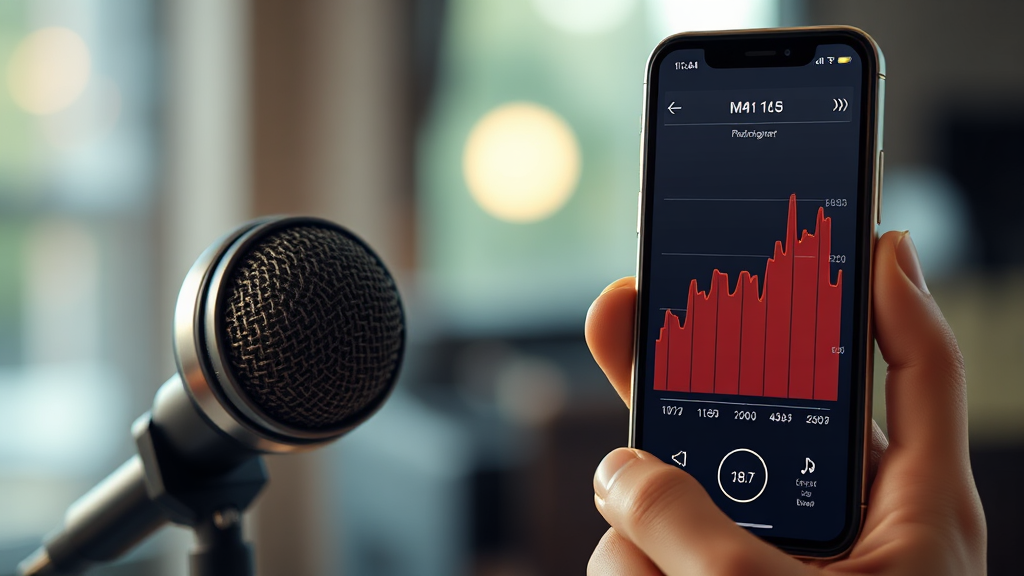 소음 측정 앱, 어떻게 작동할까요? (realistic 스타일)