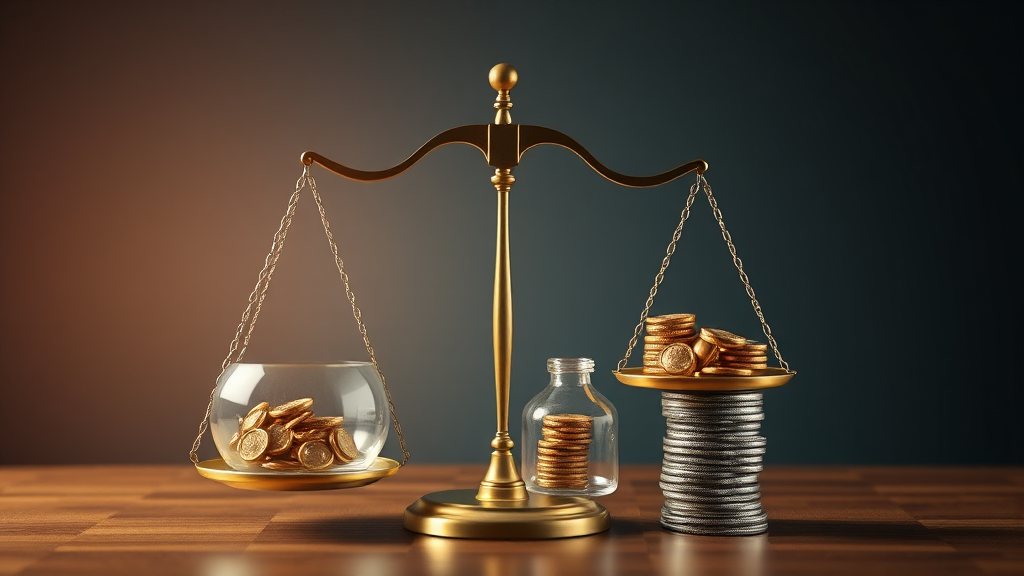 건강보험료 납부 기준: 소득과 재산의 영향 (realistic 스타일)