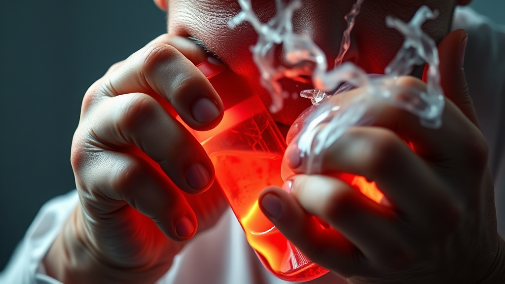 고혈당 쇼크: 위험성과 즉각적인 대처 방법 (realistic 스타일)