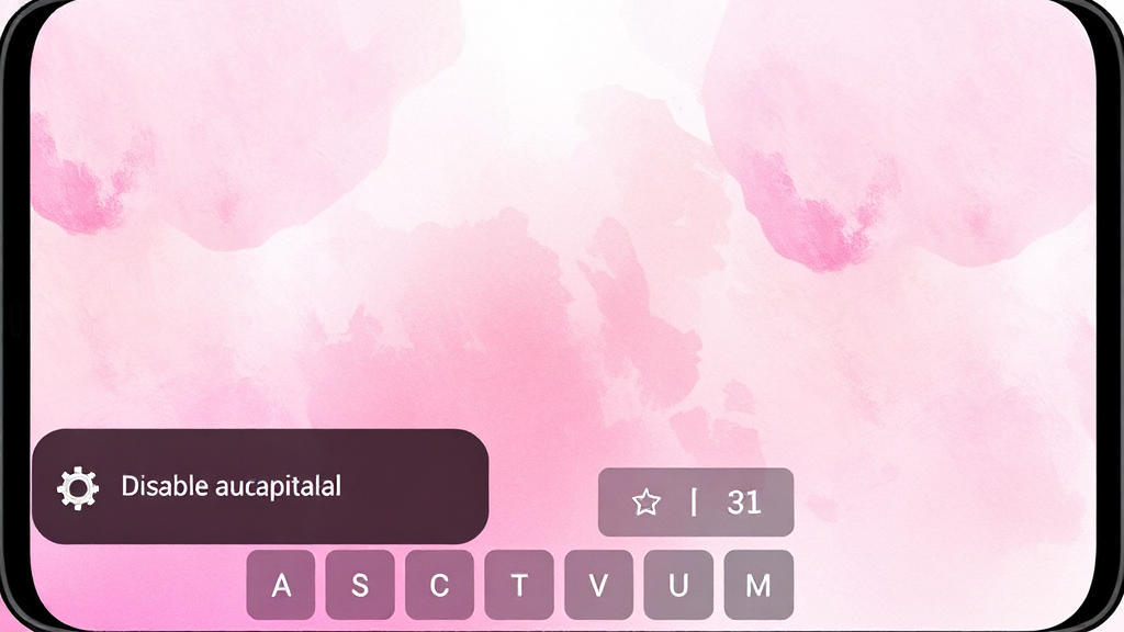 갤럭시 키보드, 영어 대문자 자동 전환 설정 해제 방법 (watercolor 스타일)