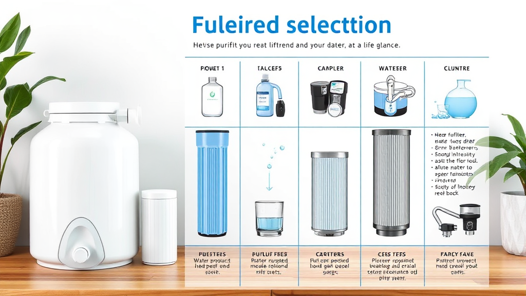 내게 맞는 정수기 필터 선택 가이드 (realistic 스타일)