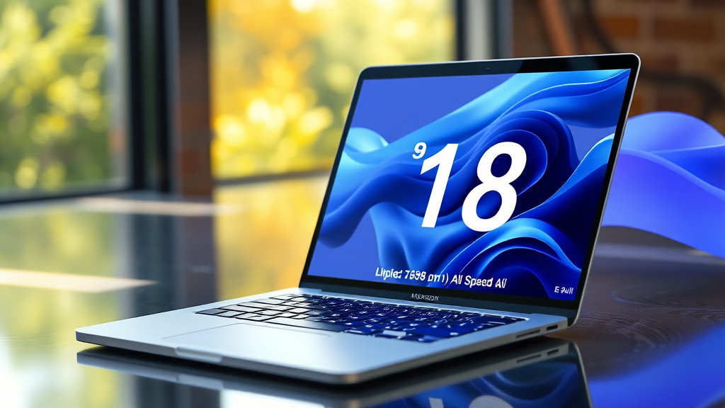 A18 Pro 칩 탑재: 맥북 네오의 핵심 성능 분석 (realistic 스타일)