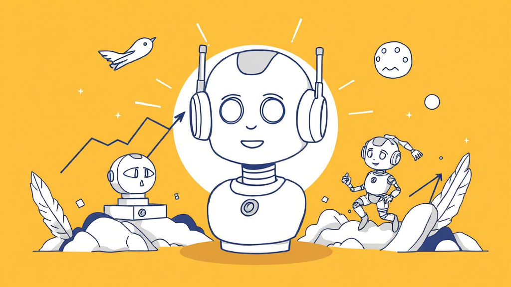 챗GPT, 제미나이와의 경쟁 구도: AI 챗봇 시장의 변화 (illustration 스타일)