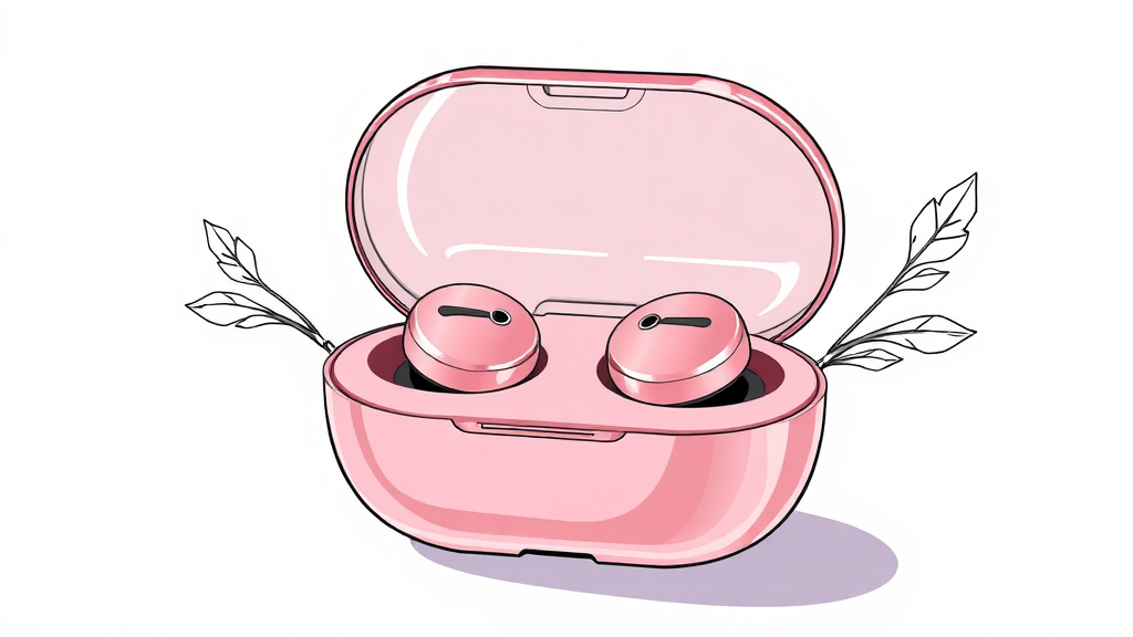 갤럭시 버즈4 프로: 설레는 개봉기 (illustration 스타일)