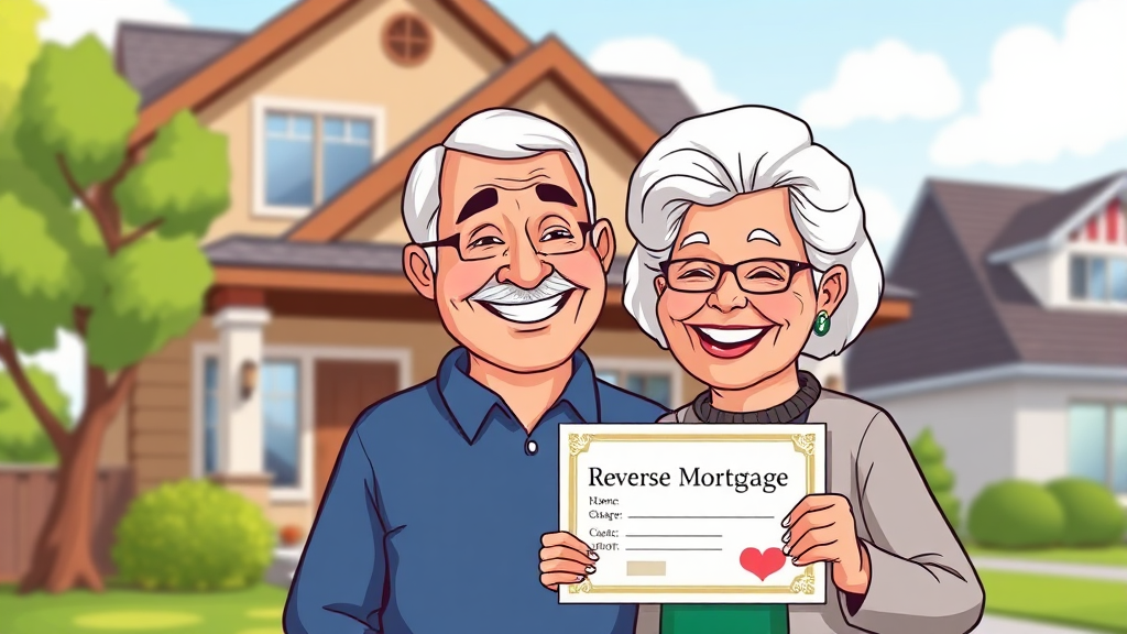 주택연금 가입 조건: 만 55세 이상이면 누구나? (cartoon 스타일)