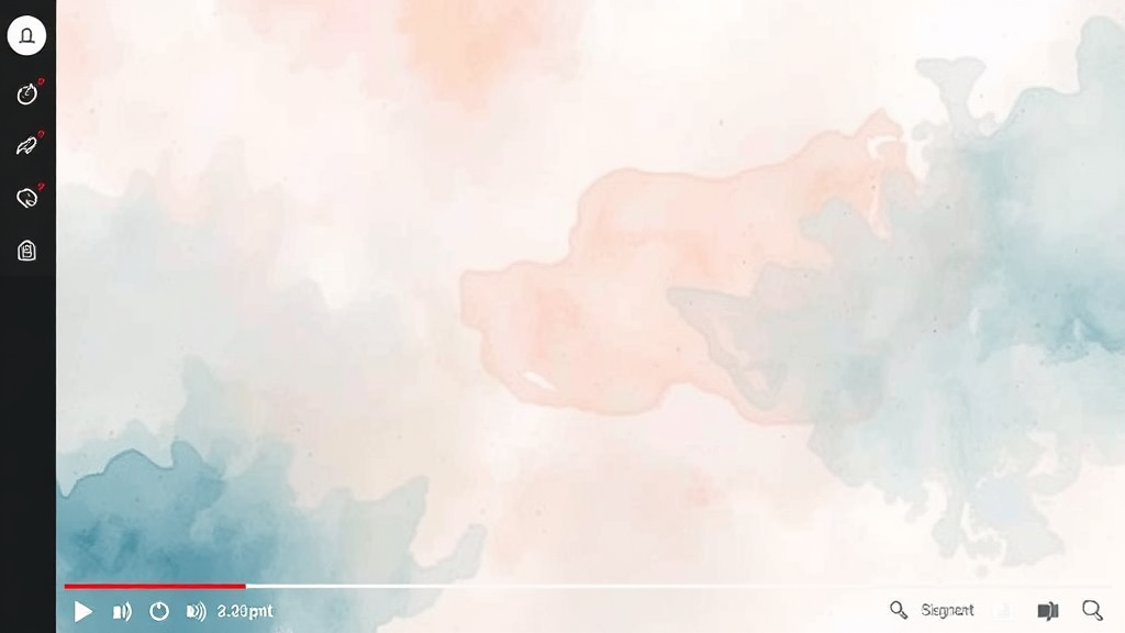 유튜브 시청 경험, 슬라이드바로 더 편리하게 (watercolor 스타일)