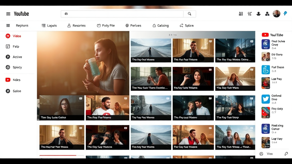 유튜브 인터페이스 변화와 슬라이드바 (realistic 스타일)