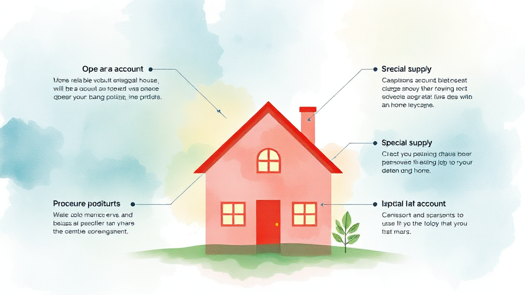 주택청약 신청 절차 및 주의사항 (watercolor 스타일)