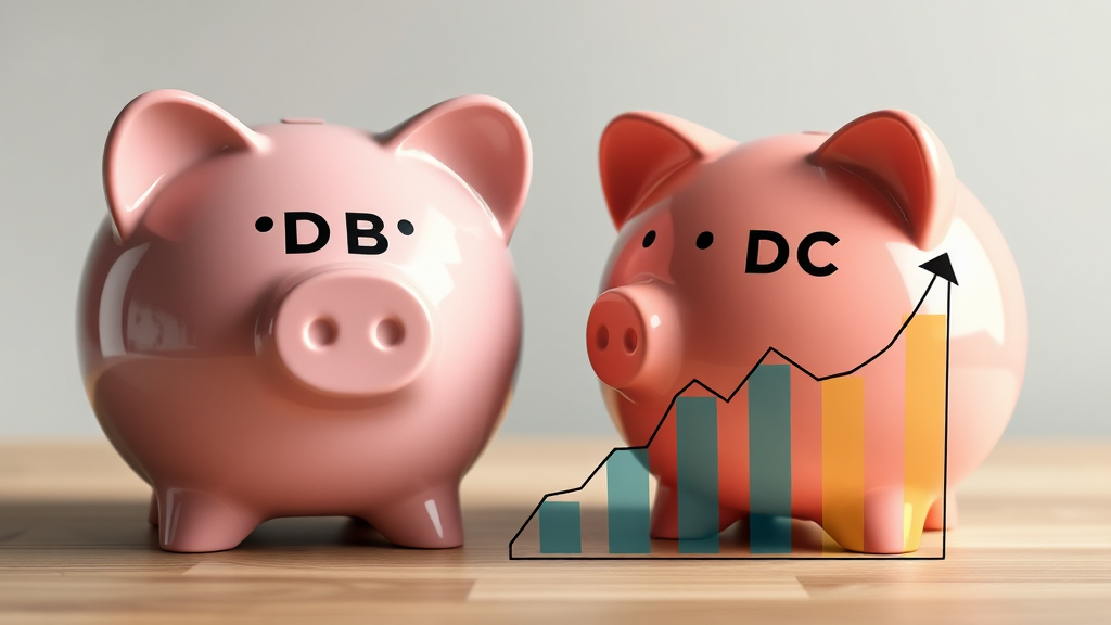 퇴직연금의 핵심: DB형 vs DC형 완벽 비교 (realistic 스타일)