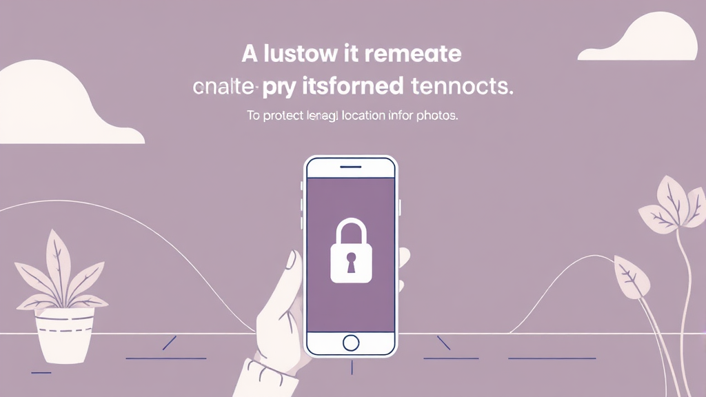 개인 정보 보호를 위해: 사진 위치 정보 삭제하기 (illustration 스타일)