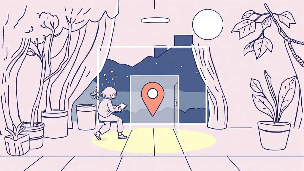 사진 공유 시 주의사항: 위치 정보와 함께 공유될까? (illustration 스타일)