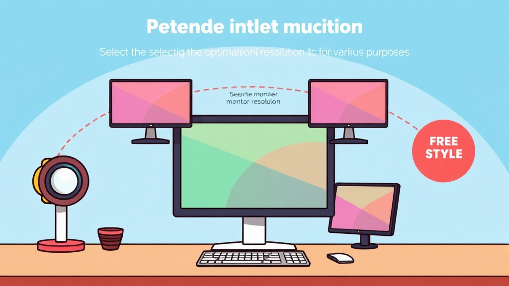 나에게 맞는 해상도 선택 기준: 용도별 완벽 분석 (cartoon 스타일)
